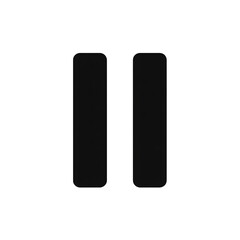 black pause button