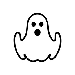 Cute ghost isolated icon graphic vector