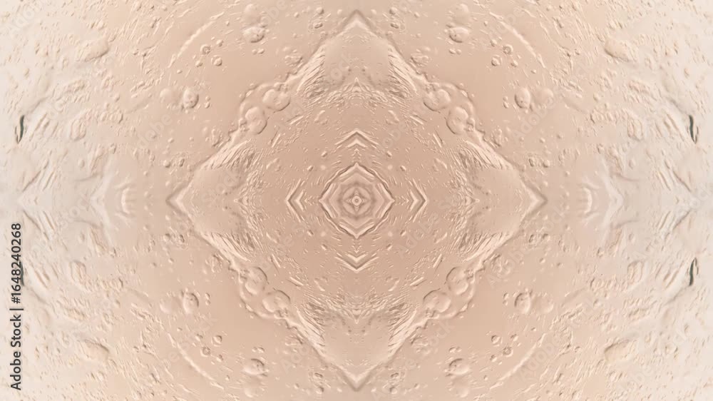 Poster intricate geometric pattern with organic, flowing lines in neutral earth tones creating a calming vi