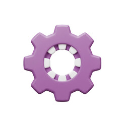 A stylized gear icon representing settings or configuration options with a smooth rounded design and a central aperture.