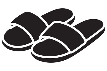Flip flops vector  minimalist slipper silhouette
