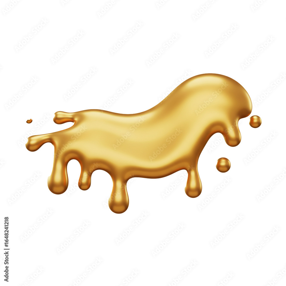 Poster A smooth golden liquid drips and flows creating a dynamic and eye-catching visual element perfect for various creative projects.