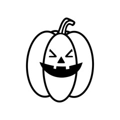 Halloween pumpkin head isolated icon graphic vector