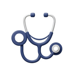 A stylized illustration depicts a medical instrument used for listening to internal sounds representing healthcare and wellness.