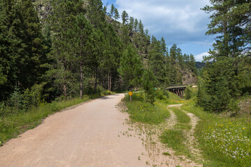 Bridge on the George S. Mickelson trail, South Dakota