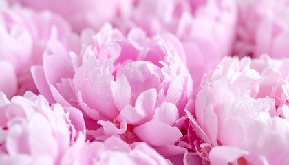 Obraz premium Pink Peony flower one petal ultra zoom soft pastel color realistic picture