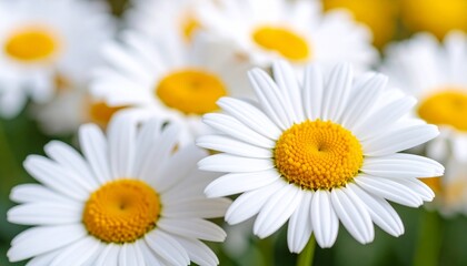 Fototapeta premium Daisy flower ultra zoom realistic blossom era
