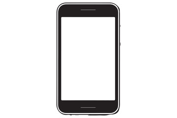 Modern smartphone silhouette vector icon isolated on white background
