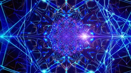 
abstract glowing kaleidoscope patterns 4k video - Powered by Adobe
