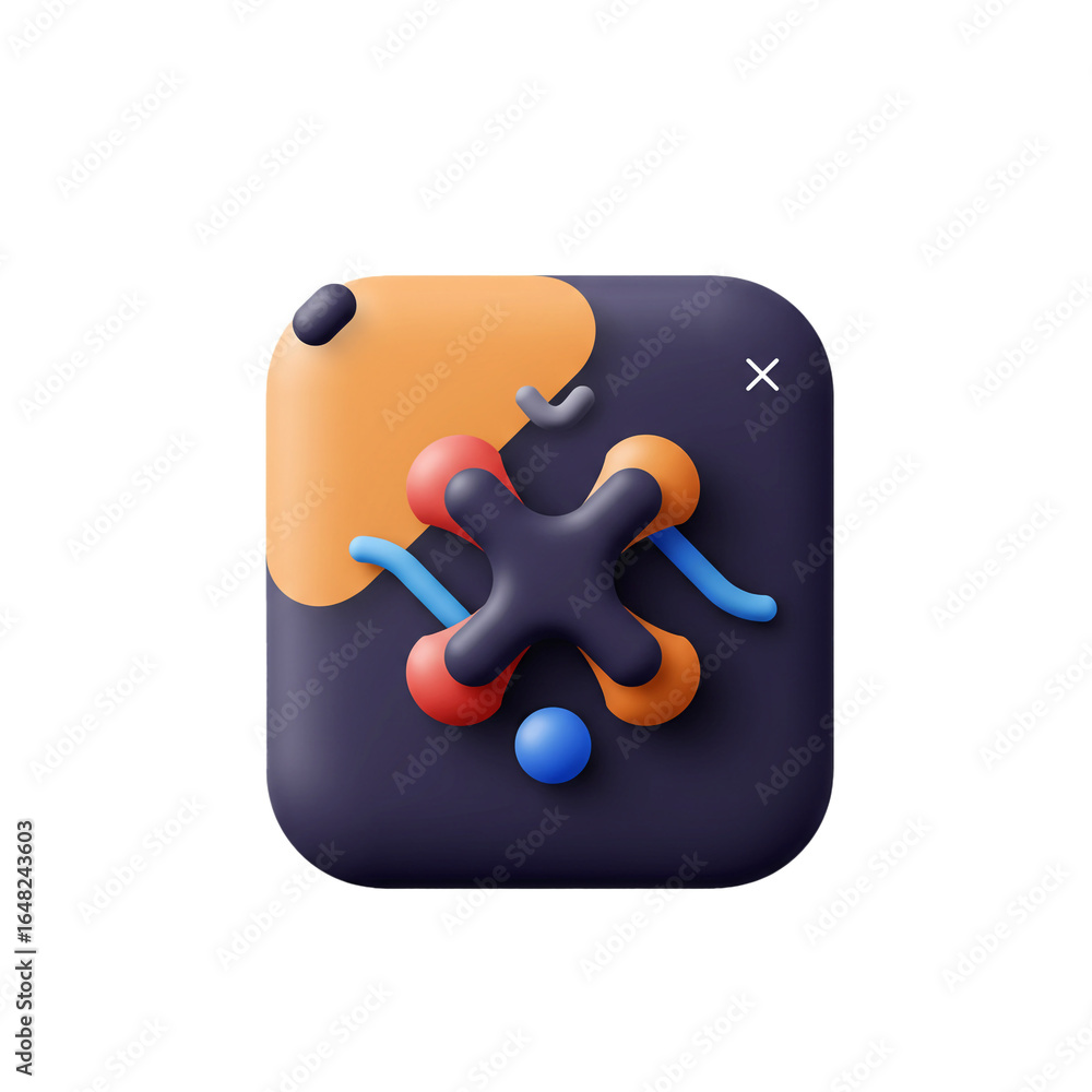 Poster abstract shapes and forms create a vibrant and colorful composition with a modern and artistic aesth