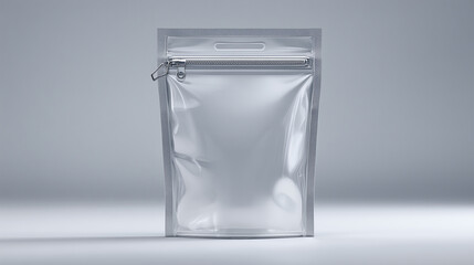 Transparent containers including a glass of water, empty bottle, and jar are isolated on a white background