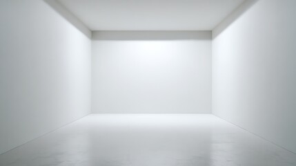 Fototapeta premium Empty White Room Interior Space Minimalist Design for Product Display