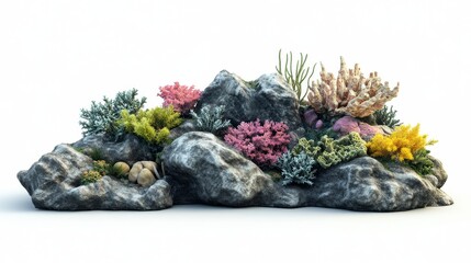 Colorful artificial coral reef decoration