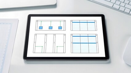 Digital Tablet Displaying Training Modules for Visual Learning