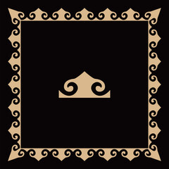 A decorative square frame displays a repeating scroll pattern and a small matching piece.