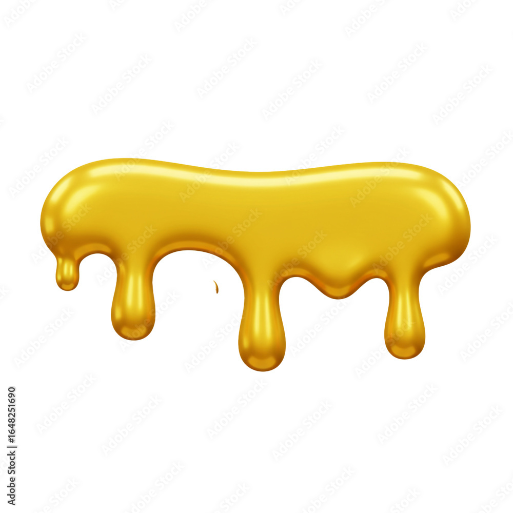 Fototapete glossy golden liquid drips downwards creating a visually appealing and dynamic element suitable for 