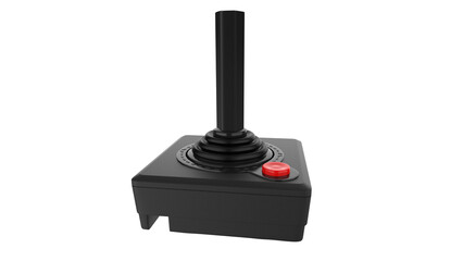 Black joystick arcade play game old classic retro isolated in transparent background © Jferson