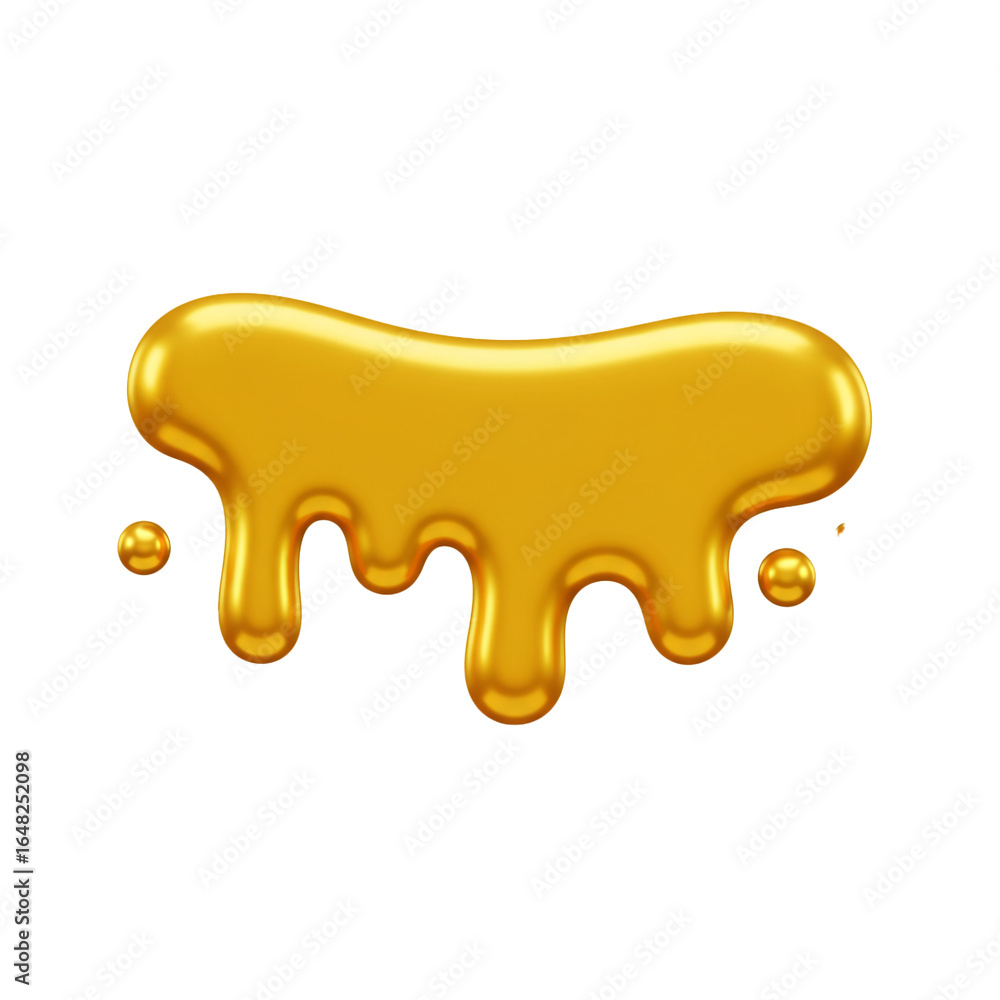 Fototapete glossy golden liquid drips down creating a smooth and shiny effect perfect for design projects and v