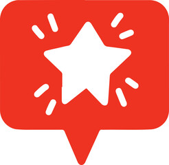 Star Rating Icon in Social Media Notification Bubble