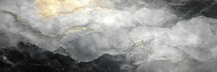 abstract textured surface with layered shades of gray, black, and subtle gold highlights creating an organic, cracked stone-like appearance