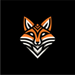 Fototapeta premium Geometric Face Wolf Logo