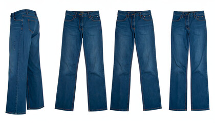 Blue Jeans Multiple Views for Fashion Design & E-commerce