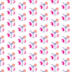 Bar and restaurant seamless pattern