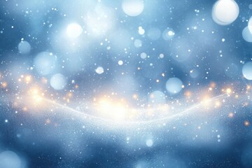 soft glowing lights and sparkling bokeh effects on a blue background creating a dreamy and magical atmosphere