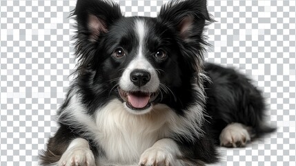 Friendly border collie portrait
