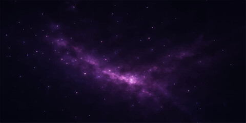 Blue starry space background with galaxies and nebulae looping in the night sky