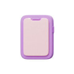 A minimalist rendered illustration of a modern handheld device with a touch screen display showcasing a sleek design.