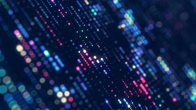 Flow of Digital Information &ndash; Global Connection and Big Data Visualization Concept