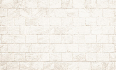 Detail of modern cream brick wall background photo. White light brick wall texture background for stone tile block painted in beige light color wallpaper modern interior and exterior backdrop design.