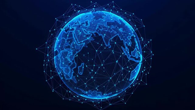 Abstract Digital World with Binary Code &ndash; Technology and Data Concept