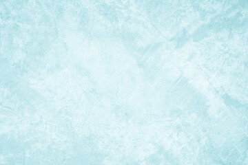 Pastel blue and white concrete stone texture for background in summer wallpaper. Cement and sand wall of tone vintage. Concrete abstract wall of light cyan color, cement texture mint green for design.