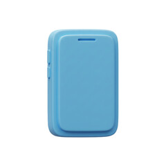 A simple rendered smartphone design featuring a smooth light blue color scheme perfect for technology related visuals.