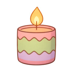 Brightly colored candles