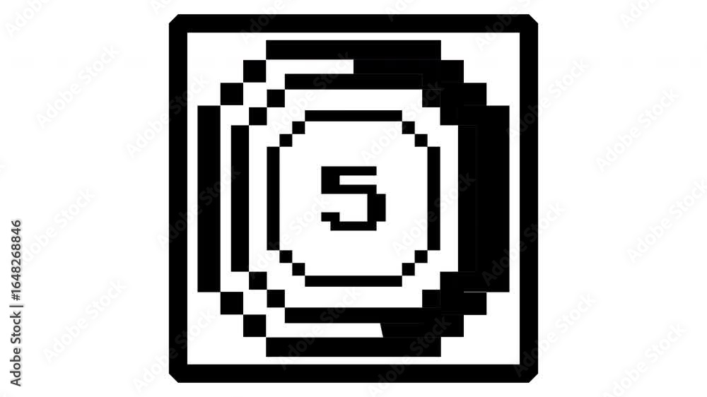 Poster countdown movie from 10 to 0. old film movie timer count in 8 bit retro style. movie-style countdown