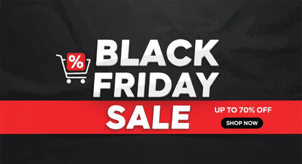 Fototapeta premium Black Friday sale banner