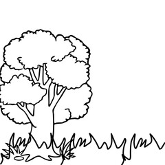 vector illustration of a tree in a background