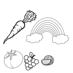 hand drawn vector illustration of apple