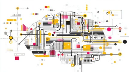 Innovative technology visualization digital art abstract design modern environment creative perspective future concepts