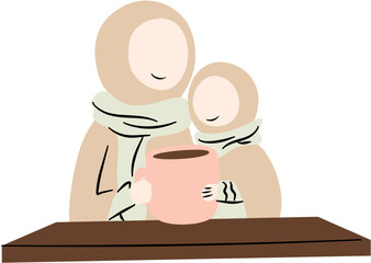 Mother and Kid Playing Together with Joyful Expressions
