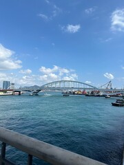 Steel Bridge Over Sea in Busan, South Korea