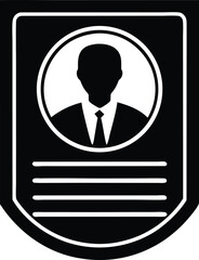Profile document vector icon.