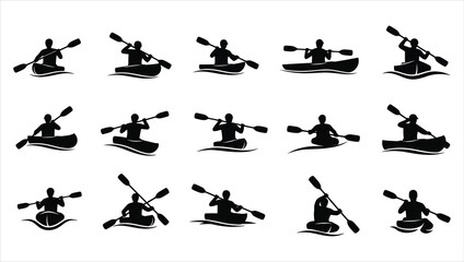 Kayaking Silhouettes