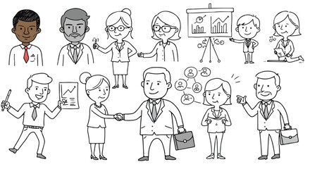Diverse businesspeople collaborate