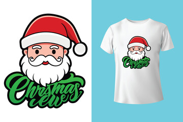 Christmas T shirt design or Lettering Christmas t shirt design template or Typography Santa T shirt design vector for the Christmas lover warm advance wishes for merry Christmas