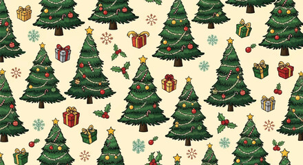 Festive Christmas tree pattern