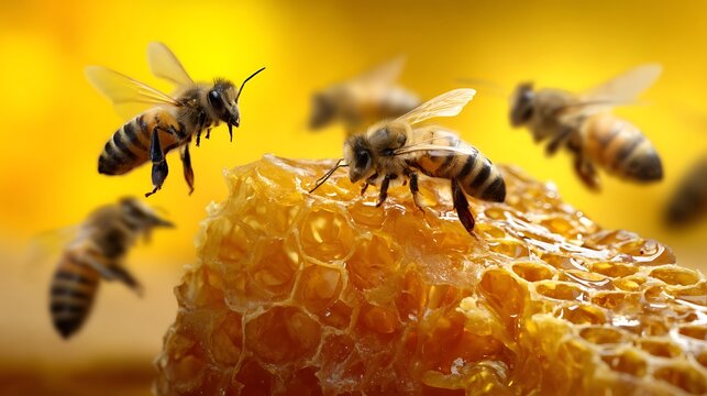 High definition sweet honey honeycomb image